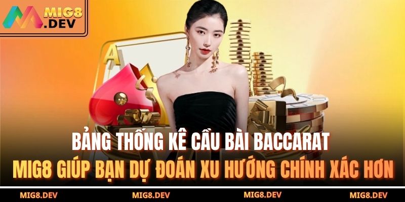 Bảng thống kê cầu bài Baccarat MIG8 giúp bạn dự đoán xu hướng chính xác hơn